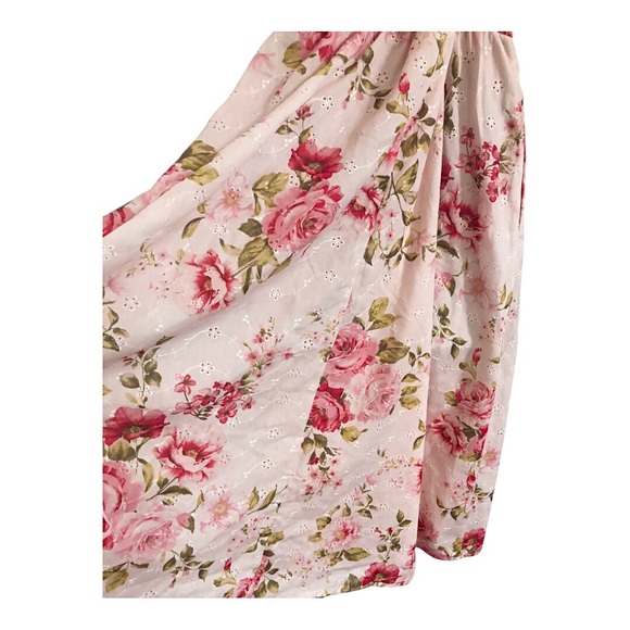 Jessica Simpson red roses eyelet lace fit & flare dress size medium brand new - Picture 5 of 17